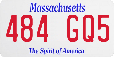 MA license plate 484GQ5