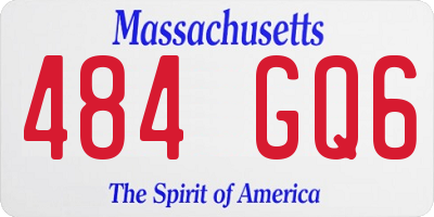 MA license plate 484GQ6