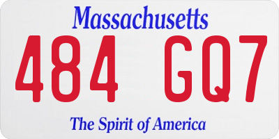 MA license plate 484GQ7
