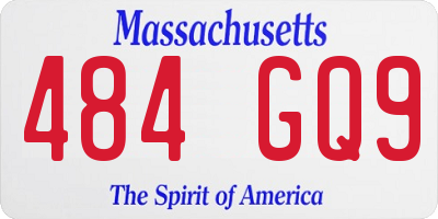 MA license plate 484GQ9
