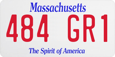 MA license plate 484GR1