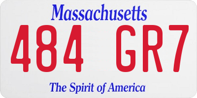 MA license plate 484GR7