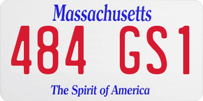 MA license plate 484GS1