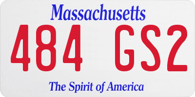 MA license plate 484GS2