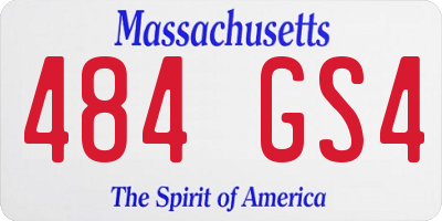 MA license plate 484GS4