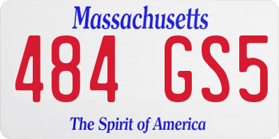 MA license plate 484GS5