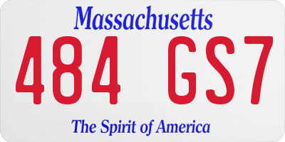 MA license plate 484GS7