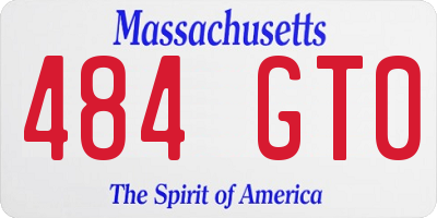 MA license plate 484GT0