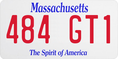 MA license plate 484GT1