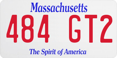 MA license plate 484GT2