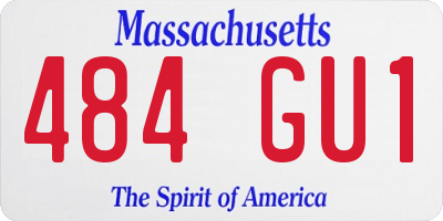 MA license plate 484GU1