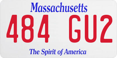 MA license plate 484GU2