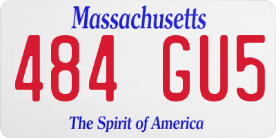 MA license plate 484GU5