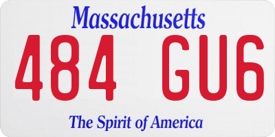 MA license plate 484GU6