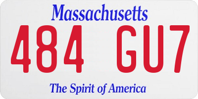 MA license plate 484GU7