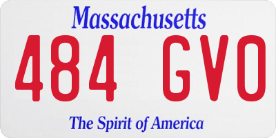 MA license plate 484GV0