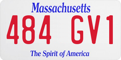 MA license plate 484GV1
