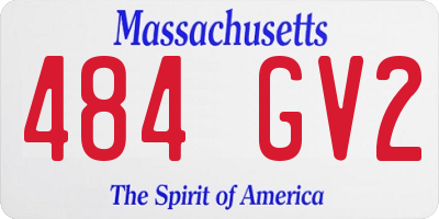 MA license plate 484GV2