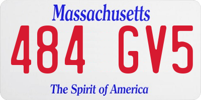 MA license plate 484GV5