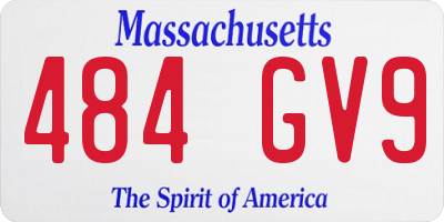 MA license plate 484GV9