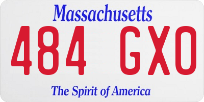 MA license plate 484GX0