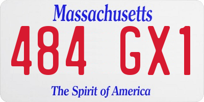 MA license plate 484GX1