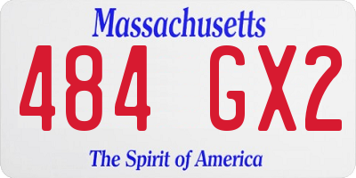 MA license plate 484GX2