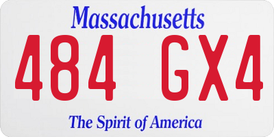 MA license plate 484GX4