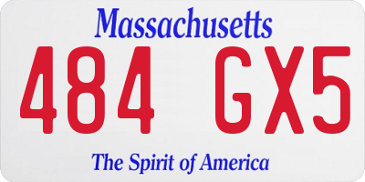 MA license plate 484GX5