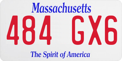 MA license plate 484GX6