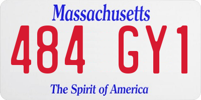 MA license plate 484GY1