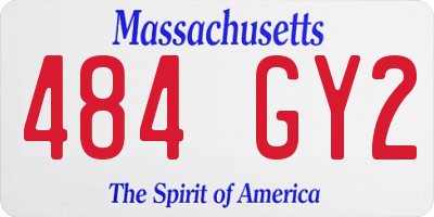 MA license plate 484GY2