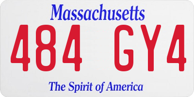 MA license plate 484GY4