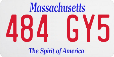 MA license plate 484GY5