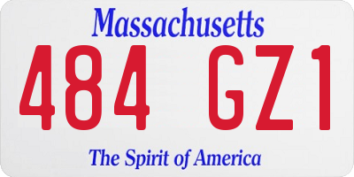 MA license plate 484GZ1