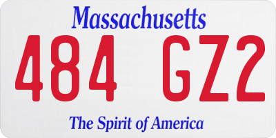 MA license plate 484GZ2
