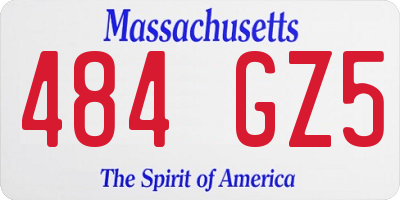 MA license plate 484GZ5