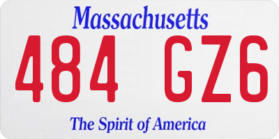 MA license plate 484GZ6