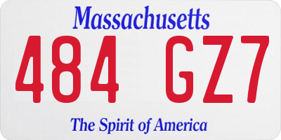 MA license plate 484GZ7