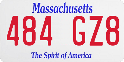 MA license plate 484GZ8