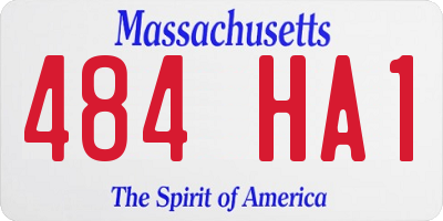 MA license plate 484HA1