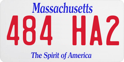 MA license plate 484HA2
