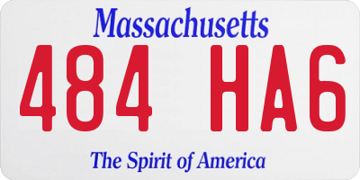 MA license plate 484HA6