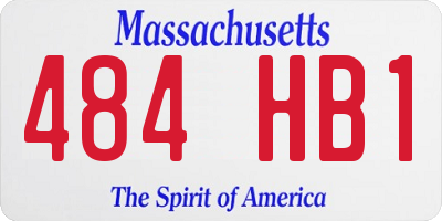 MA license plate 484HB1