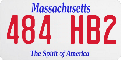 MA license plate 484HB2