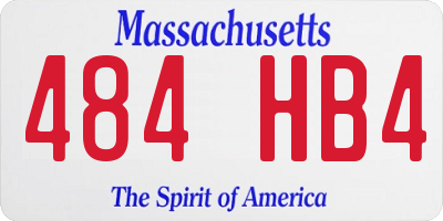 MA license plate 484HB4