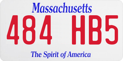 MA license plate 484HB5