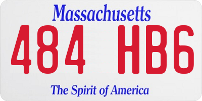 MA license plate 484HB6