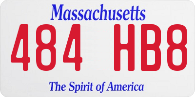 MA license plate 484HB8