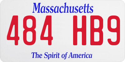 MA license plate 484HB9